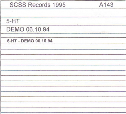 a143 5ht: demo 06-10-94 1994 a143 5ht: demo 06-10-94 1994